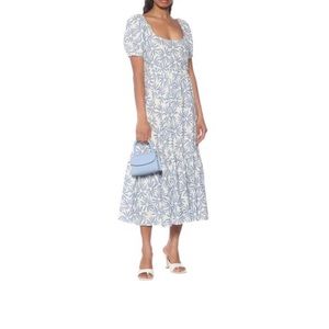 Polo Ralph Lauren Linen Blue Kai Floral Maxi Dress